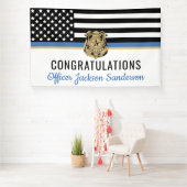 Thin Blue Line Gefeliciteerd politieontslag Spandoek (Insitu)