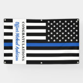Thin Blue Line Gefeliciteerd politiepartij Spandoek (Horizontaal)