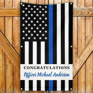 Thin Blue Line Gefeliciteerd politiepartij Spandoek