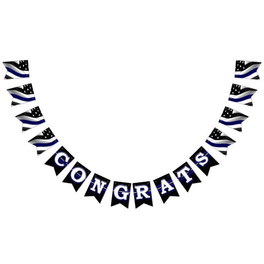 Thin Blue Line Gefeliciteerd Vlaggetjes (Alle)