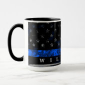 Thin Blue Line Genoemde Mok (Links)