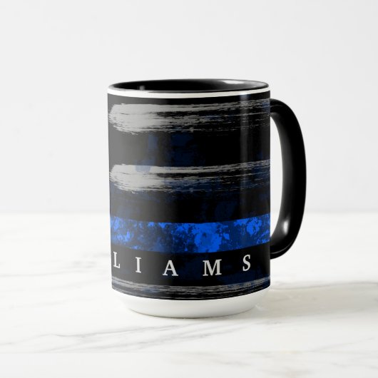 Thin Blue Line Genoemde Mok (Voorkant rechts)