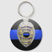 Thin Blue Line Ging Badge Sleutelhanger (Achterkant)