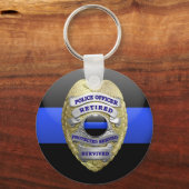 Thin Blue Line Ging Badge Sleutelhanger (Achterkant)
