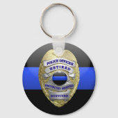 Thin Blue Line Ging Badge Sleutelhanger (Achterkant)