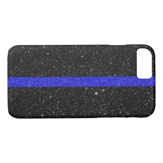 Thin Blue Line Glitter Case-Mate iPhone Case (Achterkant (Horizontaal))
