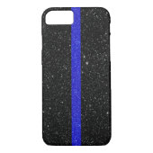 Thin Blue Line Glitter Case-Mate iPhone Case (Achterkant)