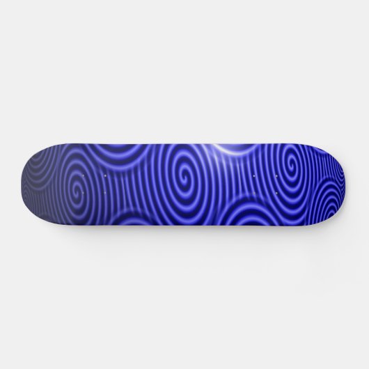 Thin Blue Line Glossy Swirl Persoonlijk Skateboard (Horizontaal)