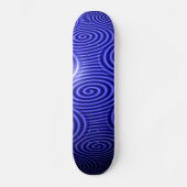 Thin Blue Line Glossy Swirl Persoonlijk Skateboard (Voorkant)