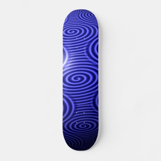 Thin Blue Line Glossy Swirl Persoonlijk Skateboard (Voorkant)