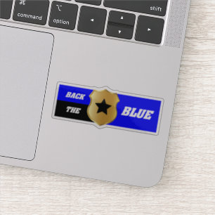 Thin Blue Line, God Bless Police Sticker