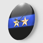 Thin Blue Line - Gold 2-Star Chief Rank Insignia Grote Klok (Hoek)