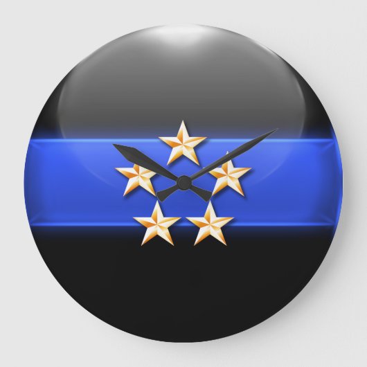 Thin Blue Line - Gold 5-Star Chief Rank Insignia Grote Klok (Voorkant)