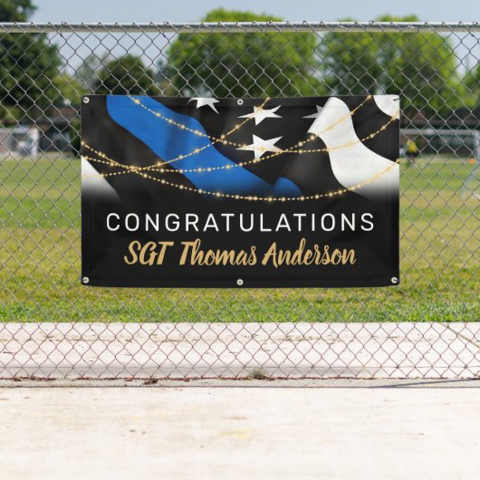 Thin Blue Line Gold Police Retirement Party Spandoek (Insitu)