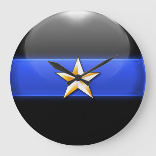 Thin Blue Line - Gold Star Chief Rank Insignia Grote Klok