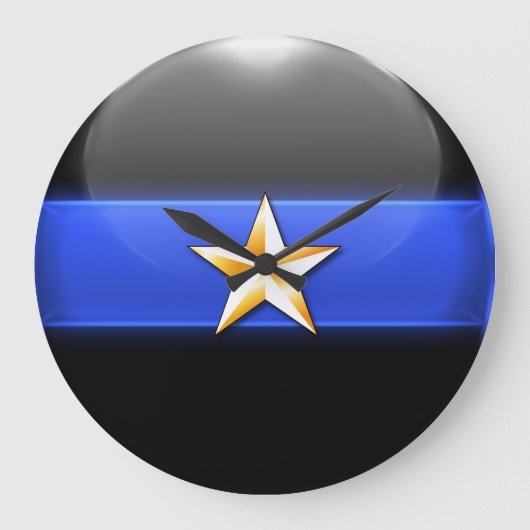 Thin Blue Line - Gold Star Chief Rank Insignia Grote Klok (Voorkant)