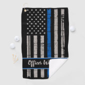 Thin Blue Line Golf - Politiebeambte VS Amerikaans Golfhanddoek (Insitu)