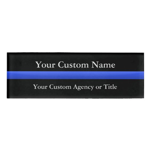 Thin Blue Line gradiënt Naambadge (Voorkant)