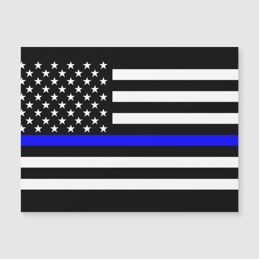 Thin Blue Line Graphic op Amerikaanse vlag (Voorkant)