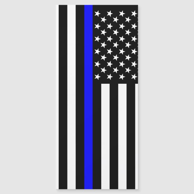 Thin Blue Line Graphic op Amerikaanse vlag (Voorkant)