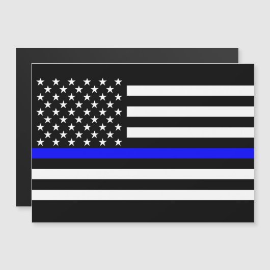 Thin Blue Line Graphic op Amerikaanse vlag (Voorkant / Achterkant)