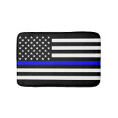 Thin Blue Line Graphic op Amerikaanse vlag Badmat (Voorkant)
