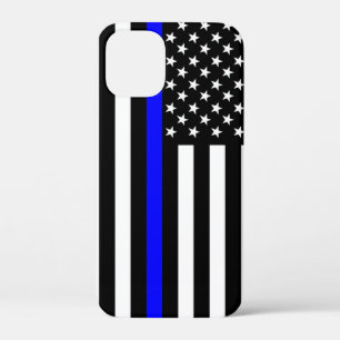 Thin Blue Line Graphic op Amerikaanse vlag Case-Mate iPhone Case