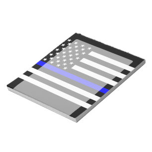 Thin Blue Line Graphic op Amerikaanse vlag Notitieblok
