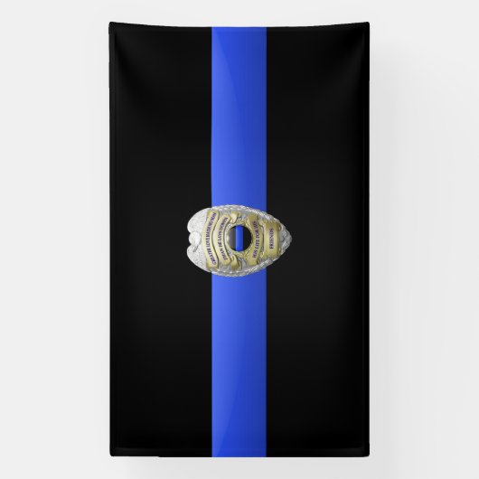 Thin Blue Line Greater Love Banner (Verticaal)