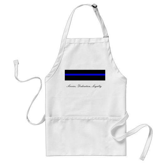 Thin blue line grilling apron standaard schort (Voorkant)