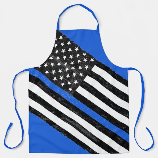 Thin Blue Line Grungy Schort (Voorkant)