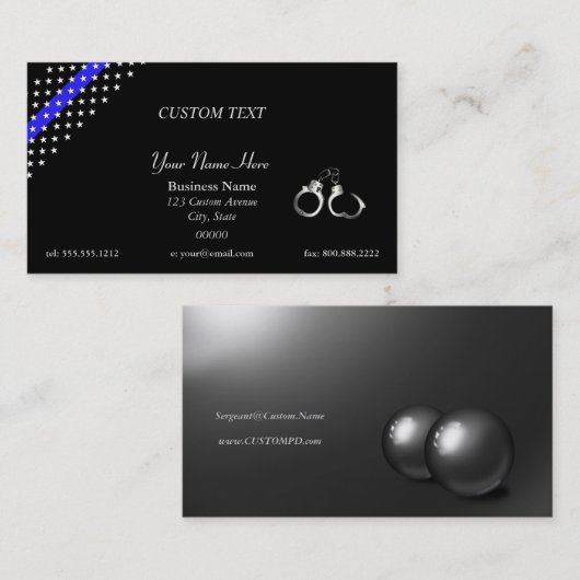 Thin Blue Line Handboffs Visitekaartje (Voorkant / Achterkant)