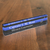 Thin Blue Line - Handcuff Key Naambordje (Zijkant)