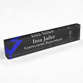 Thin Blue Line - Handcuff Key Name plate Naambordje