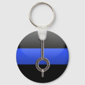 Thin Blue Line Handcuff Key Sleutelhanger (Voorkant)