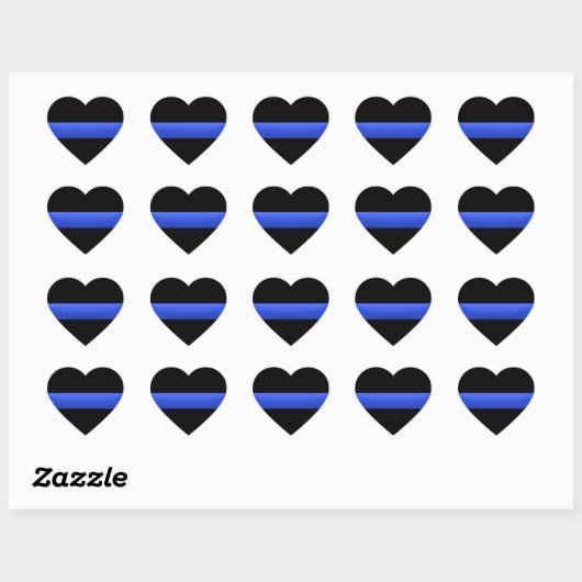 Thin Blue Line Hart Sticker (Vel)