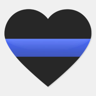 Thin Blue Line Hart Sticker