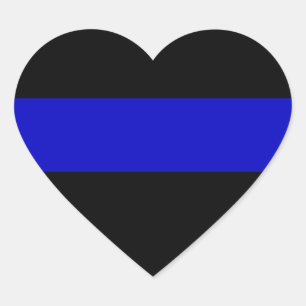 Thin Blue Line Hart Sticker