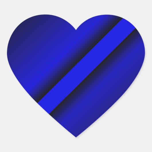 Thin Blue Line Hart Sticker (Voorkant)