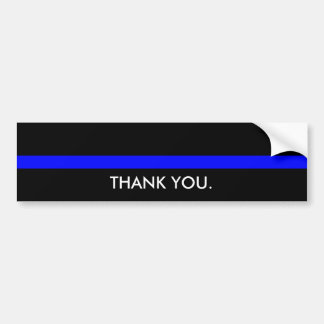 Thin Blue Line - Hartelijk dank Bumpersticker