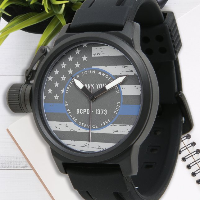 Thin Blue Line Hartelijk dank voor de politie van  Horloge (Creator heeft geüpload)