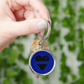 Thin Blue Line Heart Sleutelhanger (Hand)
