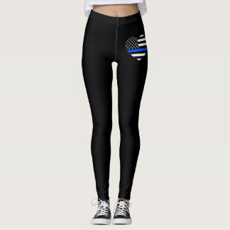 Thin Blue Line Heart Women's Leggings
