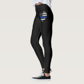 Thin Blue Line Heart Women's Leggings (Links)