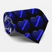 Thin Blue Line Hearts Stropdas (Opgerold)