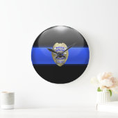 Thin Blue Line - High Resolution Police Badge Grote Klok (Huis)