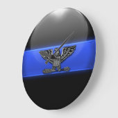 Thin Blue Line - Hoofd politie Eagle Insignia Grote Klok (Hoek)