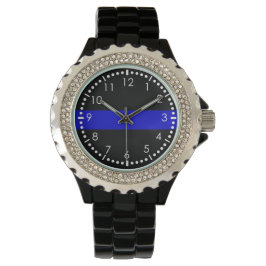 Thin Blue Line Horloge