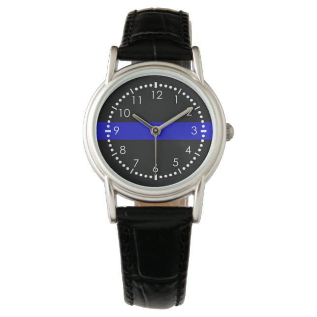 Thin Blue Line Horloge (Voorkant)