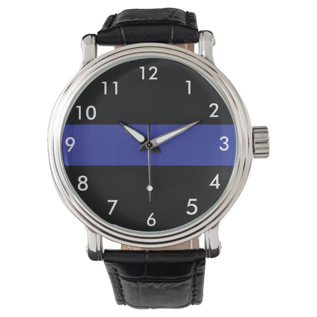 "Thin Blue Line" horloge (Voorkant)